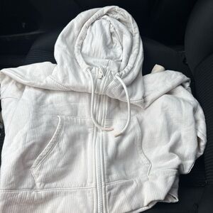 All in Motion White Zip up Hoodie